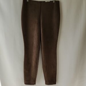ALFANI | Faux Suede Brown Leggings